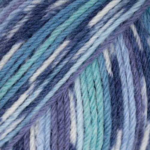 DROPS Fabel print 522 turkusowy/niebieski