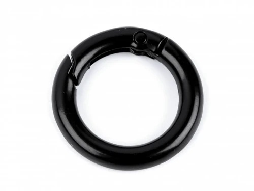 Karabińczyk okrągły, czarny lakier 18 mm 750722CZL
