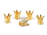 Koralik biżuteryjny "korona" 10x10 mm, 360822_1 zółty złoty