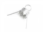 Zawieszka, haczyk do bombek, 2,5 cm, srebrny