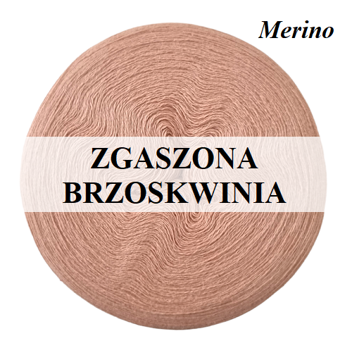 Monomotek Merino wełna merino/akryl, zgaszona brzoskwinia
