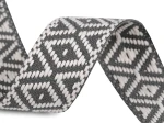 Pasek , taśma ozdobna tekstylna 1 m, szer. 38 mm, SZARY