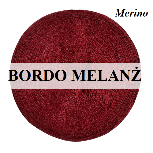Monomotek Merino wełna merino/akryl, bordo melanż