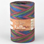 Przędza papierowa Raffia Multi NOWA 04 czerwony/niebieski/zielony