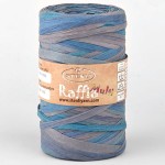 Przędza papierowa Raffia Multi NOWA 05 szare z niebieskim