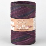 Przędza papierowa Raffia Multi NOWA 11 bakłażan, jeżyna, śliwka
