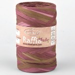 Przędza papierowa Raffia Multi NOWA 13 róże, musztarda