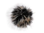 Pompon z gumką, śr. 12 cm, 01 czarny/jasny beż