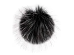Pompon z gumką, śr. 12 cm, 02 czarny/beż