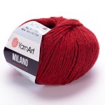 Włóczka Yarn Art Milano 862 głęboka czerwień