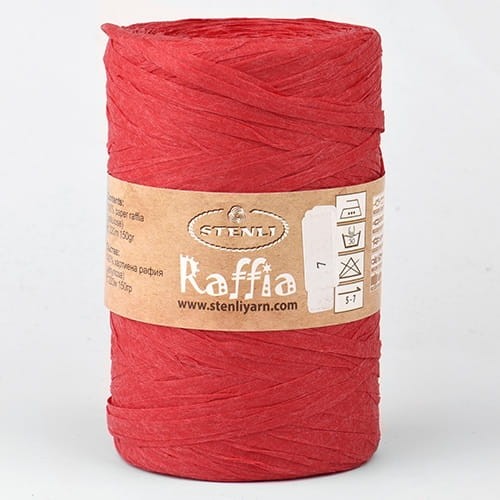 Przędza papierowa Raffia 07 czerwony