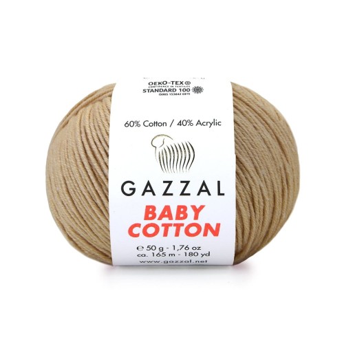 Włóczka Gazzal Baby Cotton 3424 beż