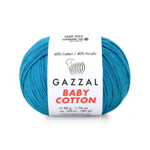 Włóczka Gazzal Baby Cotton 3428 turkus