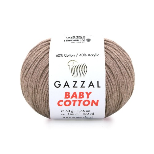 Włóczka Gazzal Baby Cotton 3434 kawa z mlekiem