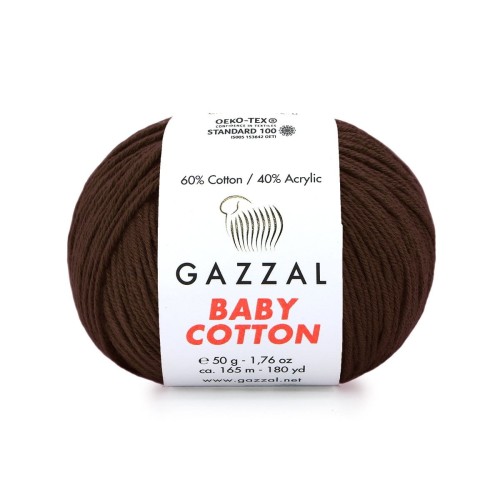 Włóczka Gazzal Baby Cotton 3436 brąz