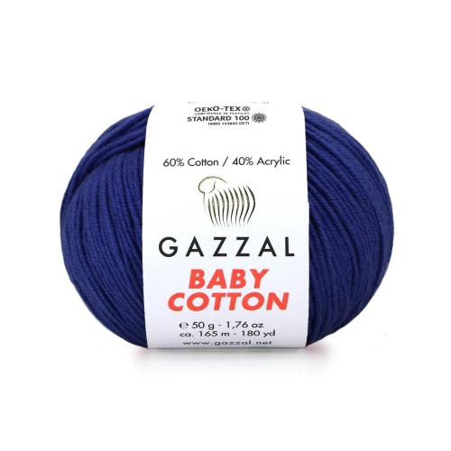 Włóczka Gazzal Baby Cotton 3438 granat