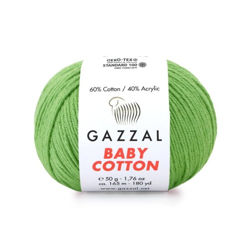 Włóczka Gazzal Baby Cotton 3448 zielony