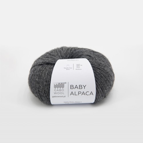 Włóczka GABO WOOL Baby Alpaca 402 szary, alpaka