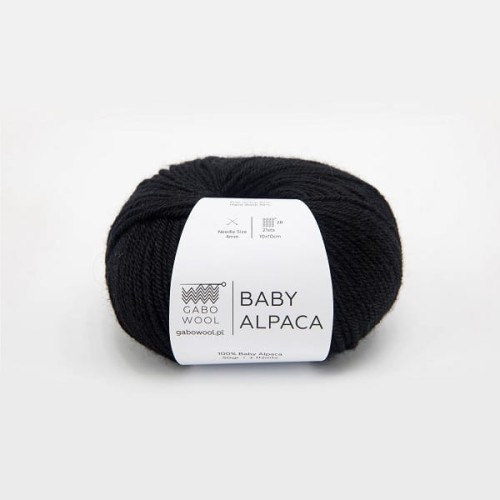 Włóczka GABO WOOL Baby Alpaca 500 czarny, alpaka
