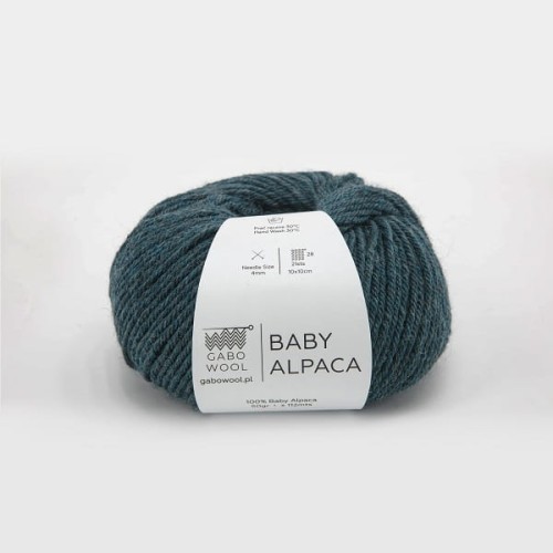 Włóczka GABO WOOL Baby Alpaca 1979 morska zieleń, alpaka