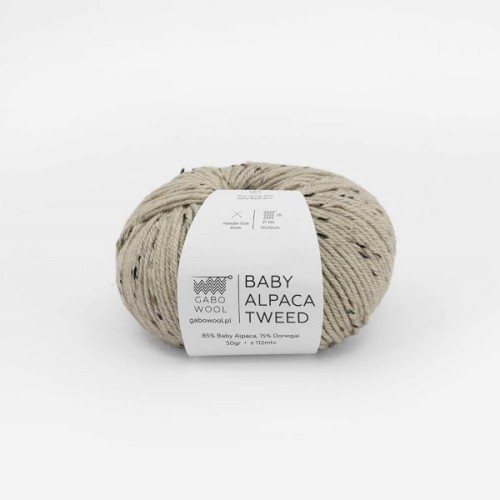Włóczka GABO WOOL Baby Alpaca Tweed T403 chałwa, aplaka