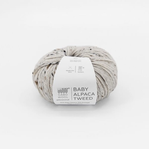 Włóczka GABO WOOL Baby Alpaca Tweed T100 natura, alpaka