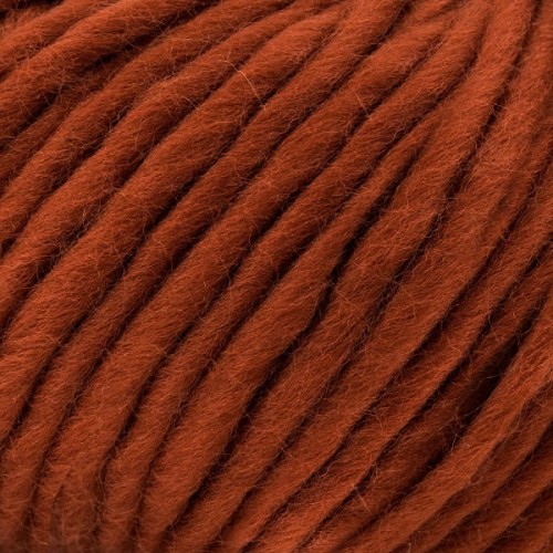 Włóczka GABO WOOL Fine Highland Wool AM2160 terrakota, wełna peruwiańska, niedoprzęd, czesanka
