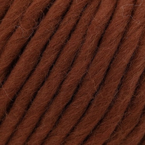Włóczka GABO WOOL Fine Highland Wool 2729 rdzawy brąz, wełna peruwiańska, niedoprzęd, czesanka