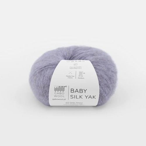 Włóczka GABO WOOL Baby Silk Yak 9741 jasna lawenda