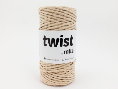Sznurek skręcany Twist 3mm 100m, 09 piaskowy
