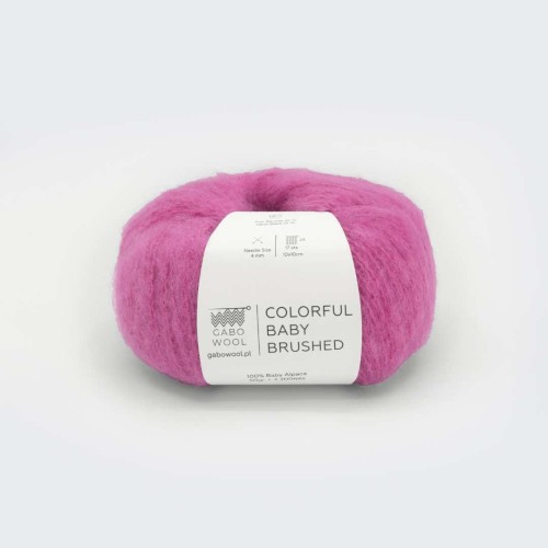 Włóczka GABO WOOL Colorful Baby Brushed 7007 cukierkowy róż, alpaka, alpaca