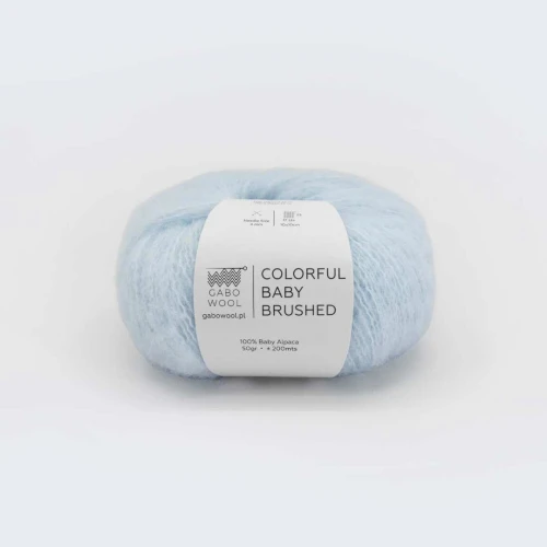 Włóczka GABO WOOL Colorful Baby Brushed 7457 jasny błękit, alpaka, alpaca