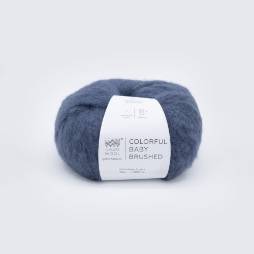 Włóczka GABO WOOL Colorful Baby Brushed 7304 szaro-niebieski, alpaka, alpaca