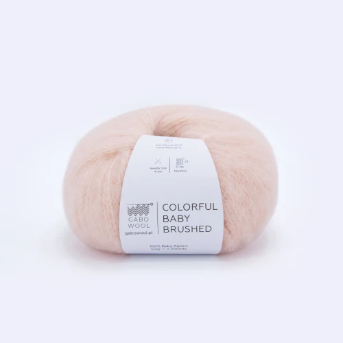 Włóczka GABO WOOL Colorful Baby Brushed 7194 jasny róż, alpaka, alpaca