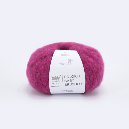Włóczka GABO WOOL Colorful Baby Brushed 7500 fuksja, alpaka, alpaca