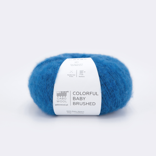 Włóczka GABO WOOL Colorful Baby Brushed 7600 kobalt, alpaka, alpaca