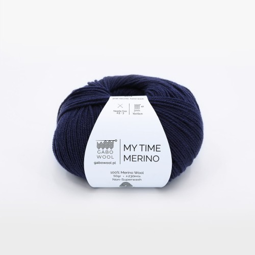 Włóczka GABO WOOL My Time Merino 938 ciemny granat