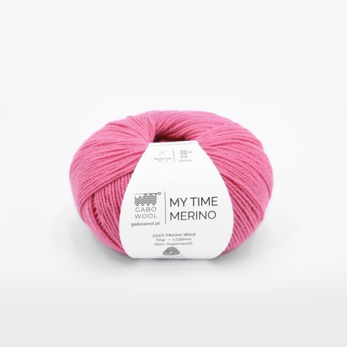 Włóczka GABO WOOL My Time Merino 9561 crazy róż