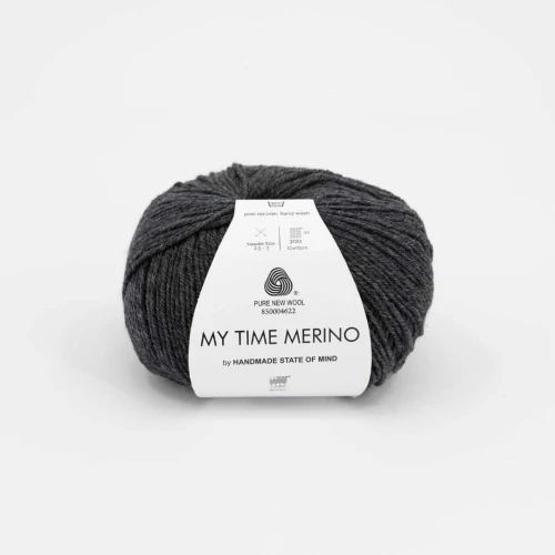 Włóczka GABO WOOL My Time Merino by HSOM 9403 grafitowa stal, merynos, z merynosa