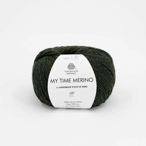 Włóczka GABO WOOL My Time Merino by HSOM 9738 zielony mech, merynos, z merynosa
