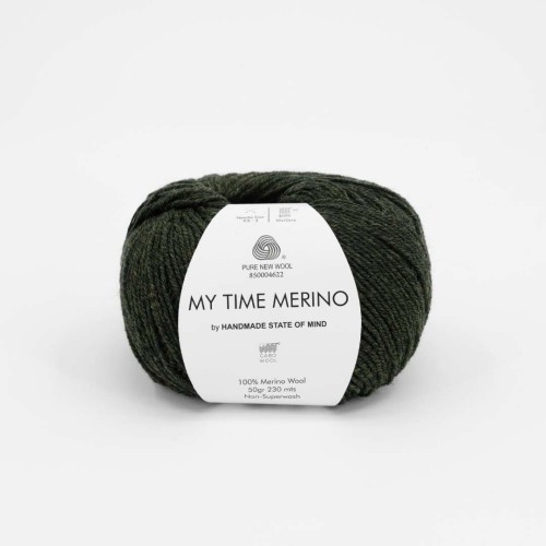 Włóczka GABO WOOL My Time Merino by HSOM 9738 zielony mech