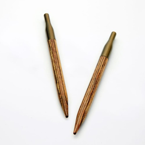 Drewniane druty wymienne KnitPro Ginger special 8,5 cm ułożone krzyżowo, akcesoria dziewiarskie, Mila Druciarnia