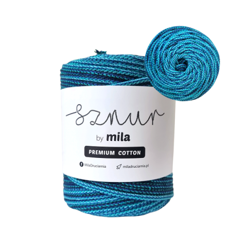 Sznurek 5 mm PREMIUM COTTON, 100m PCM117 MIX OCEAN