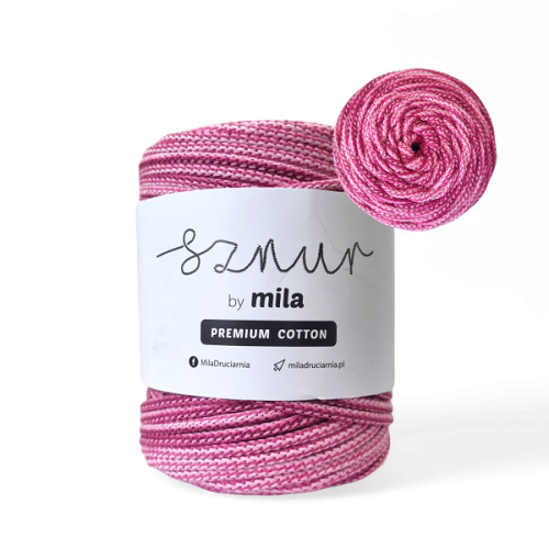 Sznurek 5 mm PREMIUM COTTON, 100m PCM119 MIX RÓŻANY OGRÓD