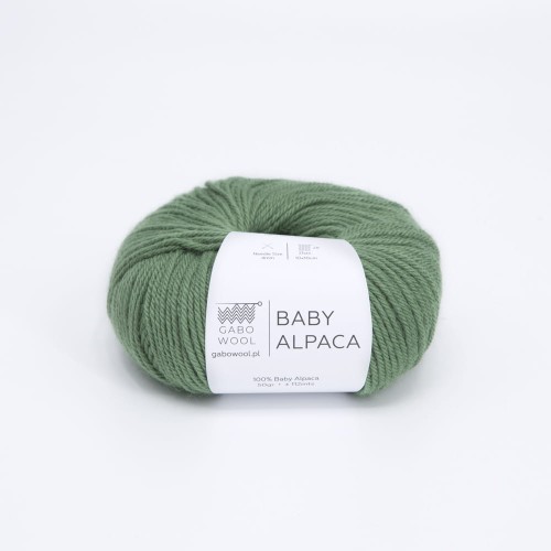Włóczka GABO WOOL Baby Alpaca 1786 ciemna pistacja, alpaka, alpaca