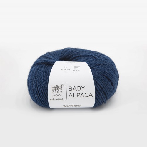 Włóczka GABO WOOL Baby Alpaca AZ1654 ciemny niebieski, alpaka