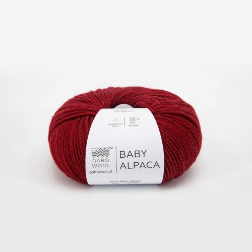 Włóczka GABO WOOL Baby Alpaca RJ2055 czerwień, alpaka