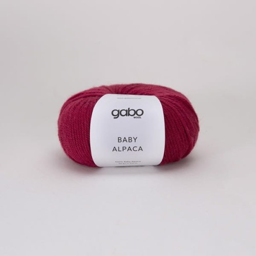 Włóczka GABO WOOL Baby Alpaca 1216 burgundowa czerwień, alpaca, alpaka