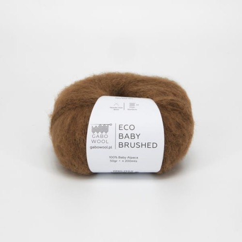 Włóczka GABO WOOL ECO Baby Brushed FTE1301 brązowy, alpaka, alpaca