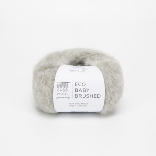 Włóczka GABO WOOL ECO Baby Brushed FTE1305 jasny szary, alpaka, alpaca